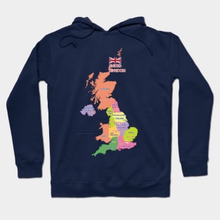 Great Britain Map Hoodie